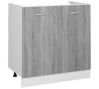 (grey sonoma) vidaXL Kitchen Cabinet Home Storage Shelf Organiser Cupboard Engineered Wood