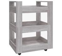 (Grey sonoma) vidaXL Kitchen Trolley Engineered Wood Organiser Trolley Rack Multi Colours