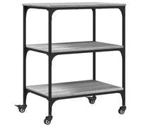 Kitchen Trolley Rolling Cart Storage Serving Trolley Engineered Wood vidaXL