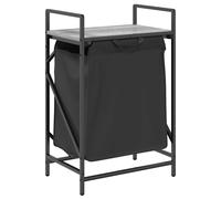 (grey sonoma) vidaXL Laundry Basket 1 Compartment with Shelf laundry hamper