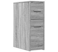 vidaXL Narrow Bathroom Cupboard with Wheels Grey Sonoma Engineered Wood