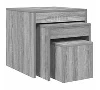 (grey sonoma) vidaXL Nesting Tables Living Room Side Table End Table 3 pcs Engineered Wood