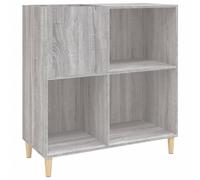 vidaXL 3 Shelf Grey Sonoma Record Cabinet - Size: 89 x 84.5 x 38cm - Wilko