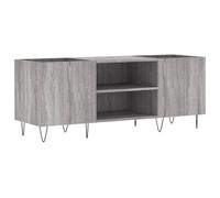 (grey sonoma) vidaXL Record Cabinet Record Storage Cabinet Sideboard White Engineered Wood