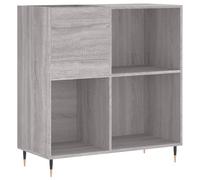 vidaXL Engineered Wood Record Cabinet - Stylish Grey Sonoma Vinyl Storage for Living Room and Lounge Area