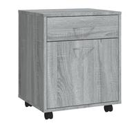 (grey sonoma) vidaXL Rolling Cabinet Engineered Wood Drawer Rolling Cabinet Multi Colours