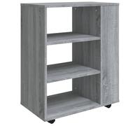 (grey sonoma) vidaXL Rolling Cabinet Office Side Table Hall Drawer Cabinet Engineered Wood