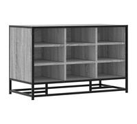 (grey sonoma) vidaXL Shoe Bench Sonoma Oak 84x40x53.5 cm Engineered Wood and Metal bench