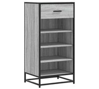 (grey sonoma) vidaXL Shoe Rack Smoked Oak 48x38x97.5 cm Engineered Wood shoe storage