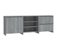 (grey sonoma) vidaXL Sideboard 3 Piece Engineered Wood Buffet Side Cabinet Multi Colours
