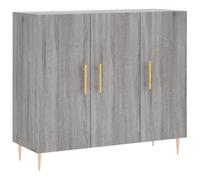 (grey sonoma) vidaXL Sideboard Cabinet Storage Cabinet Cupboard Smoked Oak Engineered Wood