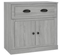 vidaXL Sideboard Grey Sonoma 70x35.5x67.5 cm Engineered Wood, 1 Drawer, 2 Doors