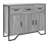 (grey sonoma) vidaXL Sideboard Storage Cupboard Cabinet Highboard Smoked Oak Engineered Wood