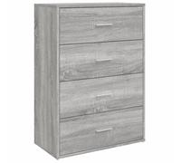 Sideboard Grey Sonoma 60x31x84cm Engineered Wood Storage Cabinet Slim Modern Pro