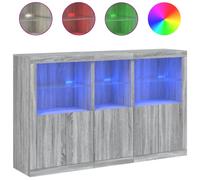 Sideboard with LED Lights Home Cupboard Side Cabinet Storage Highboard vidaXL