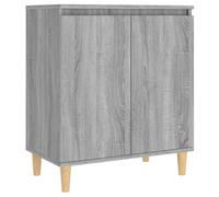 (grey sonoma) vidaXL Sideboard with Solid Wood Legs Engineered Wood Cabinet Multi Colours