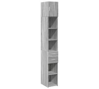 vidaXL Slim Storage Cabinet Grey Sonoma 30x42.5x225 cm Engineered Wood
