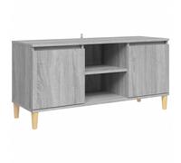 Vidaxl Tv Cabinet With Solid Wood Legs Grey Sonoma 103.5X35X50 Cm