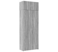vidaXL Storage Cabinet Grey Sonoma 80x42.5x225 cm Engineered Wood