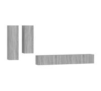 vidaXL 4 Piece TV Cabinet Set Grey Sonoma Engineered Wood