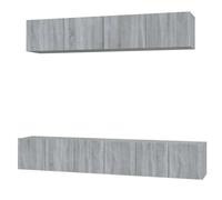 (grey sonoma) vidaXL TV Cabinet Set 5 Piece Engineered Wood Multi Colours 100/80x30x30 cm