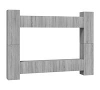 (grey sonoma) vidaXL TV Cabinet Set Engineered Wood TV Unit Multi Colours/Sizes 8/10 Piece