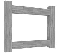 (grey sonoma) vidaXL TV Cabinet Set Engineered Wood TV Unit Multi Colours/Sizes 8/10 Piece