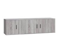 vidaXL 2 Piece TV Cabinet Set Grey Sonoma Engineered Wood