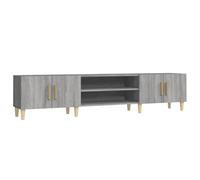 vidaXL TV Cabinet Grey Sonoma 180x31.5x40 cm Engineered Wood UK