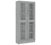 (grey sonoma) vidaXL Vitrine Cabinet Book Stand Rack Engineered Wood Multi Colours/Sizes
