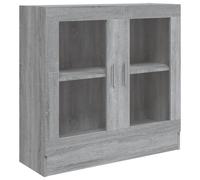(grey sonoma) vidaXL Vitrine Cabinet Book Stand Rack Cupboard Highboard Engineered Wood