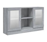 Vidaxl Vitrine Cabinet Grey Sonoma 120X30.5X70 Cm Engineered Wood