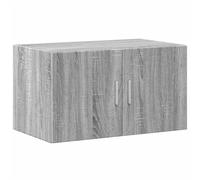 (grey sonoma) vidaXL Wall Cabinet Bathroom Shelf Wall Hanging Cabinet Black Engineered Wood