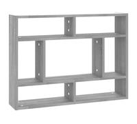 vidaXL Wall Shelf Grey Sonoma 75x16x55 cm Engineered Wood