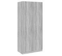 (grey sonoma) vidaXL Wardrobe Clothing Cabinet Hanger Clothes Organiser Unit Engineered Wood