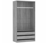 (Grey sonoma) vidaXL Wardrobe Clothing Storage Hanger Clothes Cabinet Closet Engineered Wood