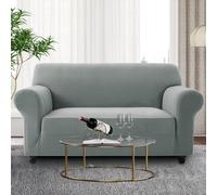 (Grey Spandex, 2 Seater: 224 x 179 cm) Water Proof Sofa Cover Reversible Chair Recliner Cover Quilted Furniture Pet Protector