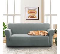 (Grey Spandex, 3 Seater Sofa Cover) Reversible Quilted Waterproof Sofa Cover Recliner Chair & Pet Cover