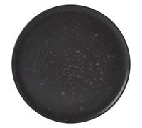 Grey Speckled Dinner Plate,Stoneware With Bubble Pattern,Plate With Contoured Edges,Formal Dining Plate