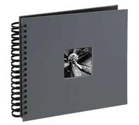 Grey Spiral Traditional Photo Album - 25 Black Pages - 10.5 x 9.25 Inches