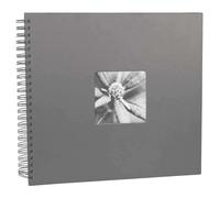 Grey Spiral Traditional Photo Album - 25 Black Pages - 14x12.5 Inches