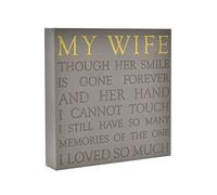 Grey Square Memorial Plaque by Thoughts of You - Wife