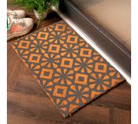 Grey Square Tile Pattern Doormat Artsy Mats Grey 40cm x 60cm