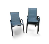 Grey Stacking Garden Dining Chairs
