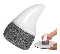 (Grey) Stainless Steel Scrubber with Handle | Shark Shape Handle Scrubber in Stainless Steel | Heavy Duty Scrubber Brush with Ergonomic Grip for Wall Tiles,