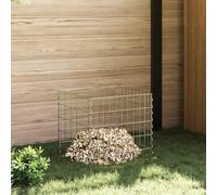 Grey Steel Composter, 50 x 50 x 50 cm, Garden Compost Container for Outdoor Use, Robust Construction, Easy Assembly, Environmentally Friendly Waste Disposal, Durable