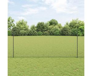 Grey Steel & PVC Garden Fence 1.4 x 10 m Durable Outdoor Panel for Modern Spaces