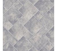 VINYL FLOORING UK 911M Sand Stone Grey Stone Effect Anti-Slip Vinyl Flooring For Kitchen, Bathroom, 2.3mm Thick Foam Backed Vinyl Sheet-2m(6'6") X 2m(6'6")-4m²