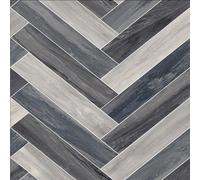 VINYL FLOORING UK 790D Venice Tile Grey Stone Effect Anti-Slip Vinyl Flooring For Kitchen, Bathroom, 2.3mm Thick Foam Backed Vinyl Sheet-1m(3'3") X 2m(6'6")-2m²