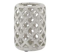 Grey Stone Effect Hurricane Lantern